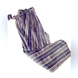 Loft pants, striped blue and white. Size Petite Medium.